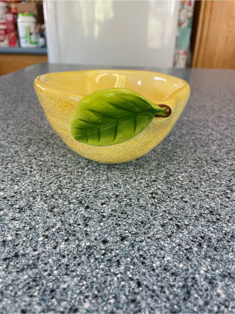 Sur La Table Yellow Ceramic Lemon-Shaped Serving Bowl